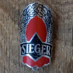 Steuerkopfschild SIEGER, 50er Jahre, Originalschild aus Sammlungsbestand 