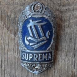 Steuerkopfschild SUPREMA, 50er Jahre, Originalschild aus Sammlungsbestand 