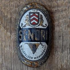 Steuerkopfschild SENORI, 50er Jahre, Originalschild aus Sammlungsbestand 