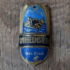 Steuerkopfschild WILHELMSTEIN, 50er Jahre, Originalschild aus Sammlungsbestand 