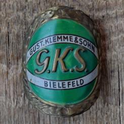 Steuerkopfschild G.K,S., 50er Jahre, Originalschild aus Sammlungsbestand 