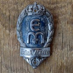 Steuerkopfschild EM ERICH MÖLLER, 50er Jahre, Originalschild aus Sammlungsbestand 