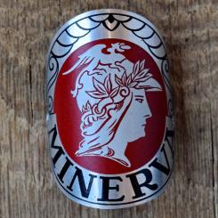 Steuerkopfschild MINERVA, 50er Jahre, Originalschild aus Sammlungsbestand 