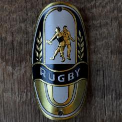 Steuerkopfschild RUGBY, 50er Jahre, Originalschild aus Sammlungsbestand 
