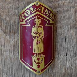 Steuerkopfschild ROLAND, 50er Jahre, Originalschild aus Sammlungsbestand 