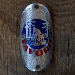 Steuerkopfschild FAVORIT, 50er Jahre, Originalschild aus Sammlungsbestand 