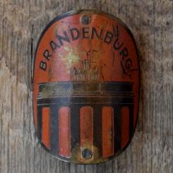 Steuerkopfschild BRANDENBURG, 30er Jahre, Originalschild aus Sammlungsbestand 