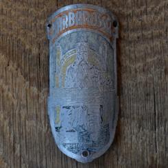 Steuerkopfschild BARBOSSA, 60er Jahre, Originalschild aus Sammlungsbestand 