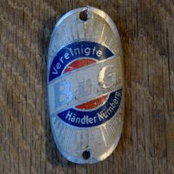 Steuerkopfschild B.U.G., 50er Jahre, Originalschild aus Sammlungsbestand 