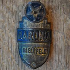 Steuerkopfschild BARONIA, 50er Jahre, Originalschild aus Sammlungsbestand 
