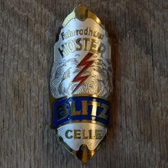 Steuerkopfschild BLITZ, 30er Jahre, Originalschild aus Sammlungsbestand 