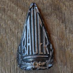 Steuerkopfschild BAUER, 50er Jahre, Originalschild aus Sammlungsbestand 