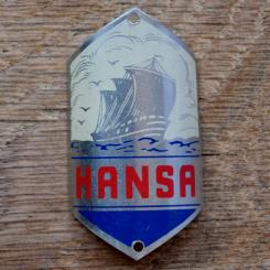 Steuerkopfschild HANSA, 50er Jahre, Originalschild aus Sammlungsbestand 