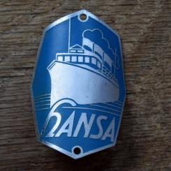 Steuerkopfschild HANSA, 50er Jahre, Originalschild aus Sammlungsbestand 