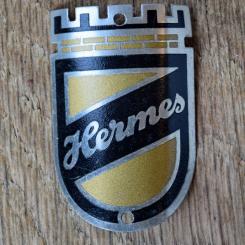 Steuerkopfschild HERMES, 50er Jahre, Originalschild aus Sammlungsbestand 