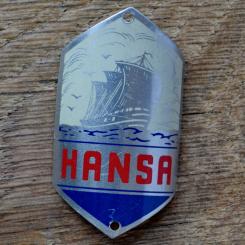 Steuerkopfschild HANSA, 50er Jahre, Originalschild aus Sammlungsbestand 