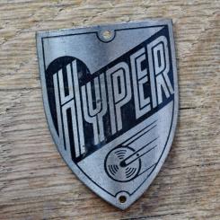 Steuerkopfschild HYPER, 30er Jahre, Originalschild aus Sammlungsbestand 