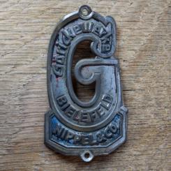 Steuerkopfschild GÖRICKEWERKE, 50er Jahre, Originalschild aus Sammlungsbestand 