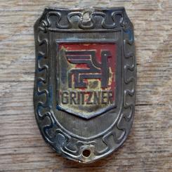 Steuerkopfschild GRITZNER, 50er Jahre, Originalschild aus Sammlungsbestand 