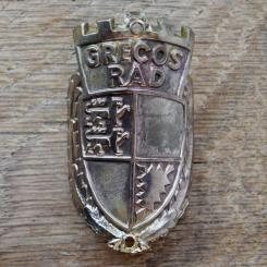 Steuerkopfschild GRECOS RAD, 50er Jahre, Originalschild aus Sammlungsbestand 