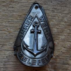 Steuerkopfschild ANKER WERKE, 50er Jahre, Originalschild aus Sammlungsbestand 