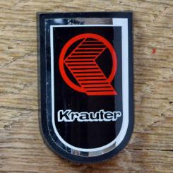 Steuerkopfschild KRAUTER, 70er Jahre, Originalschild aus Sammlungsbestand 