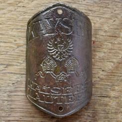 Steuerkopfschild KAYSER, 30er Jahre, Originalschild aus Sammlungsbestand 