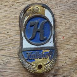 Steuerkopfschild KALKHOFF, 50er Jahre, Originalschild aus Sammlungsbestand 