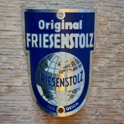 Steuerkopfschild FRIESENSTOLZ, 50er Jahre, Originalschild aus Sammlungsbestand 