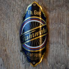 Steuerkopfschild FAHRWOHL, 30er Jahre, Originalschild aus Sammlungsbestand 