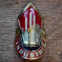 Steuerkopfschild INDUSTRIE, 50er Jahre, Originalschild aus Sammlungsbestand 