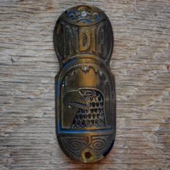 Steuerkopfschild INDIA, 30er Jahre, Originalschild aus Sammlungsbestand 