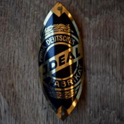 Steuerkopfschild IDEAL, 30er Jahre, Originalschild aus Sammlungsbestand 