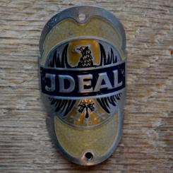 Steuerkopfschild IDEAL, 50er Jahre, Originalschild aus Sammlungsbestand 