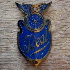 Steuerkopfschild IDEAL, 30er Jahre, Originalschild aus Sammlungsbestand 