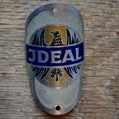 Steuerkopfschild IDEAL, 50er Jahre, Originalschild aus Sammlungsbestand 