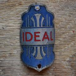 Steuerkopfschild IDEAL, 50er Jahre, Originalschild aus Sammlungsbestand 