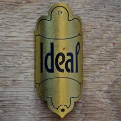 Steuerkopfschild IDEAL, 50er Jahre, Originalschild aus Sammlungsbestand 