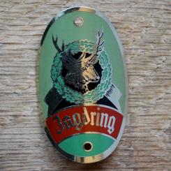 Steuerkopfschild JAGDRING, 50er Jahre, Originalschild aus Sammlungsbestand 