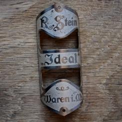 Steuerkopfschild IDEAL, 30er Jahre, Originalschild aus Sammlungsbestand 