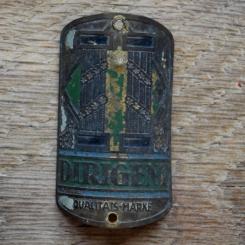 Steuerkopfschild DIRIGENT, 50er Jahre, Originalschild aus Sammlungsbestand 