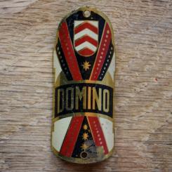 Steuerkopfschild DOMINO, 30er Jahre, Originalschild aus Sammlungsbestand 