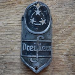 Steuerkopfschild DREISTERN, 50er Jahre, Originalschild aus Sammlungsbestand 