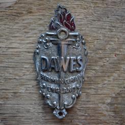 Steuerkopfschild DAWES, 50er Jahre, Originalschild aus Sammlungsbestand 