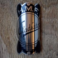 Steuerkopfschild GLADIATOR, 30er Jahre, Originalschild aus Sammlungsbestand 