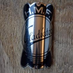 Steuerkopfschild GLADIATOR, 20er Jahre, Originalschild aus Sammlungsbestand 