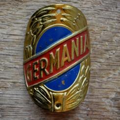 Steuerkopfschild GERMANIA, 50er Jahre, Originalschild aus Sammlungsbestand 