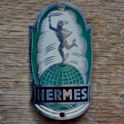 Steuerkopfschild HERMES, 50er Jahre, Originalschild aus Sammlungsbestand 