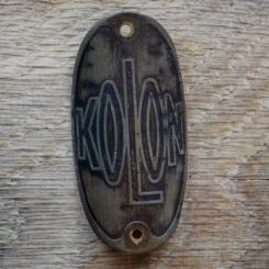 Steuerkopfschild KOLON, 30er Jahre, Originalschild aus Sammlungsbestand 