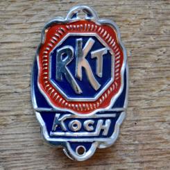 Steuerkopfschild KOCH RKT, 50er Jahre, Originalschild aus Sammlungsbestand 